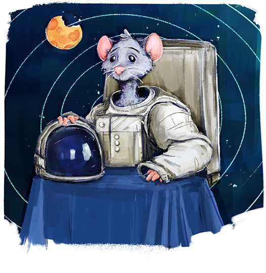 ILLUSTRATION RATSTRONAUT